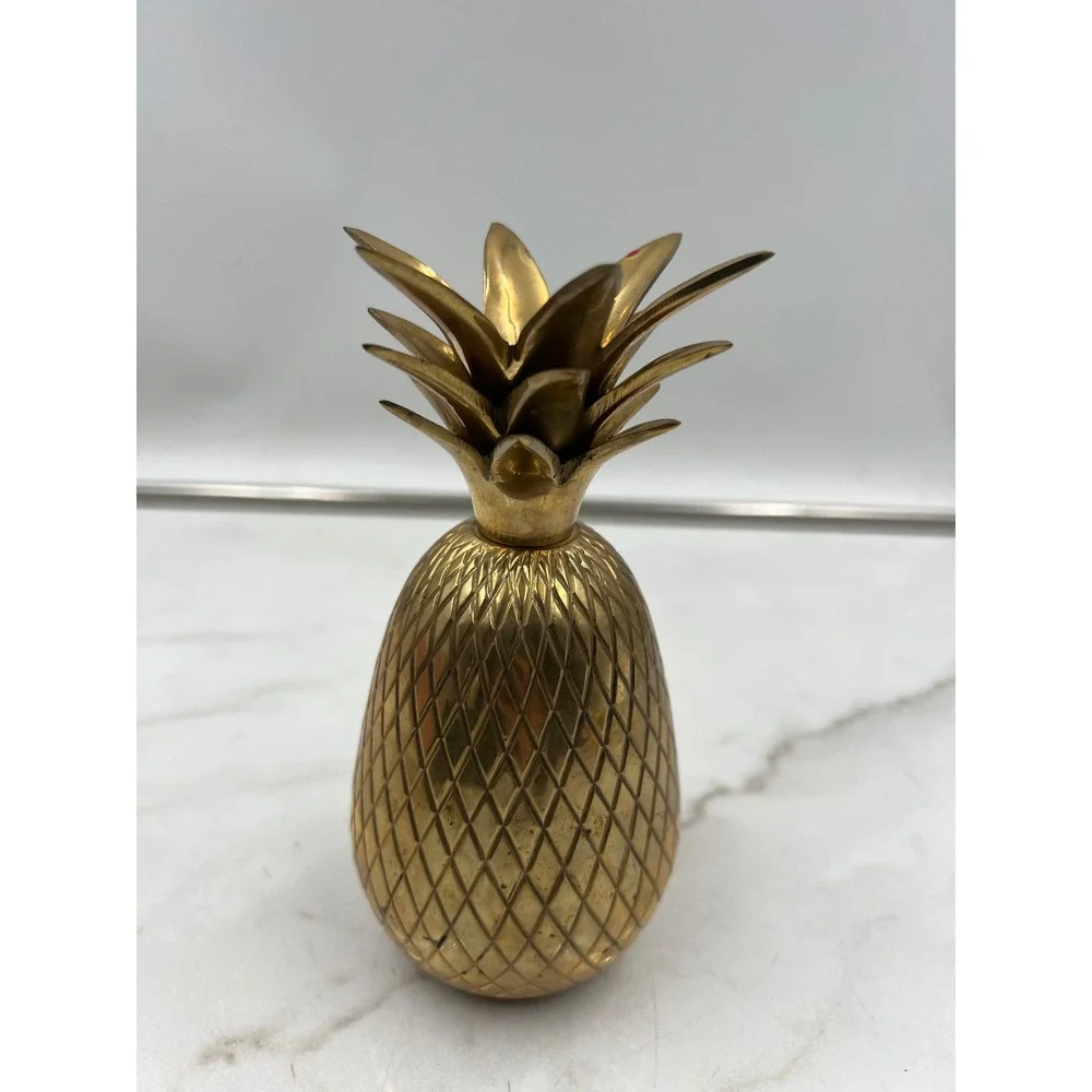 Vintage Penco Industries Brass Pineapple Figurine 7